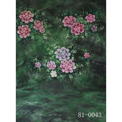 2017 10*20ft Hand Painted Muslin photography background wedding 81-0043, scenic natural flower theme photography backdrops