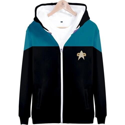 2020 Science fiction TV series Star Trek: Short Treks cosplay 3D Zipper hooded sweatshirt Men/Women Casual Zipper clothes