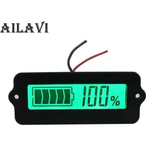 Ailavi LY6W Lead-acid Lithium-ion LCD Battery Capacity Tester Indicator Monitor 12V 24v 36v 48v For Car