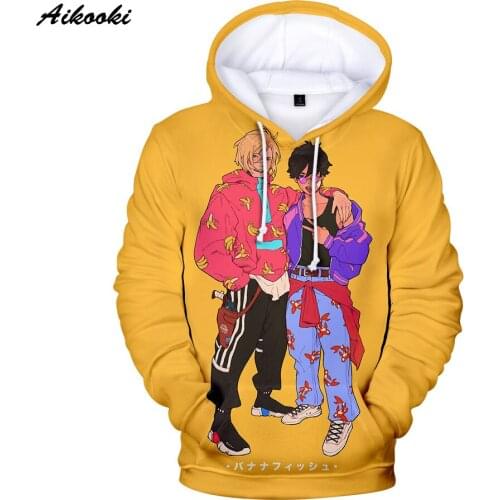 Anime 3D Banana Fish Hoodies Men XXS-4XL Women Sweatshirts Harajuku Hoodie Men 3D Design Banana Fish Cartoon Hoodies Boy/Girls