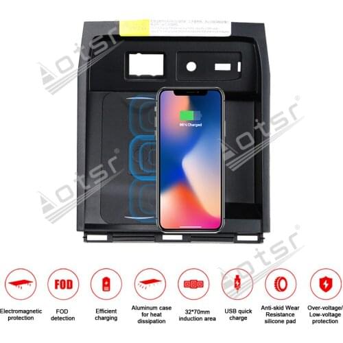 QI car Infrared wireless charger For Trumpchi GS4 2015-2017 infrared fast Wireless Charging Car Phone Holder for iphone/Samsung