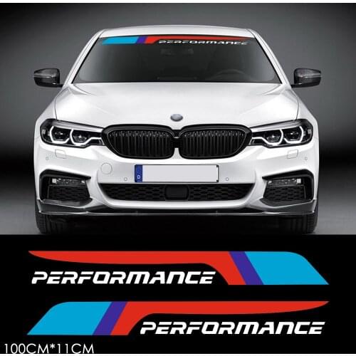 Car Styling New M Performance Front Rear Windshield Window Decal Sticker for BMW X1 X3 X5 X6 Z4 f30 f10 e90 e46 e60 e39 e90 f15