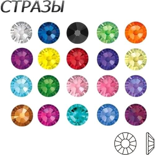 Glitter Crystal AB multi Rhinestones SS3 SS16 SS20 Non Hot Fix FlatBack Strass Fabric Garment Nail Art Rhinestones Decorations