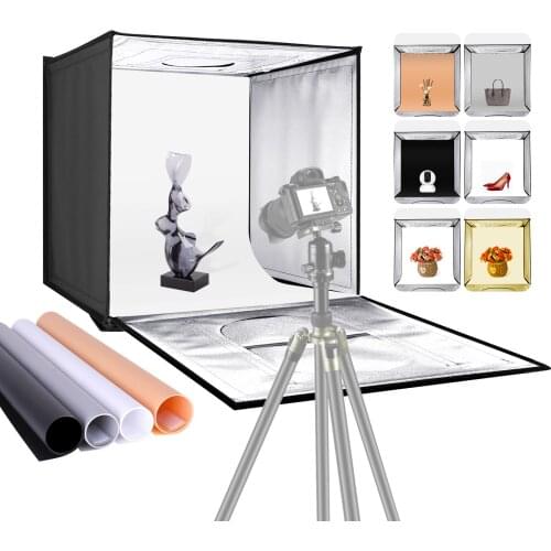 Neewer Bi-Color Dimmable 3000K-6500K Photo Studio Light Box 20 Inches Shooting Light Tent Professional Booth Table Top