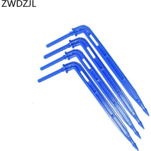 Irrigation arrow Dripper elbow arrow drip emitter 3/5 hose 1/8" micro drip irrigation system water drop garden 100pcs