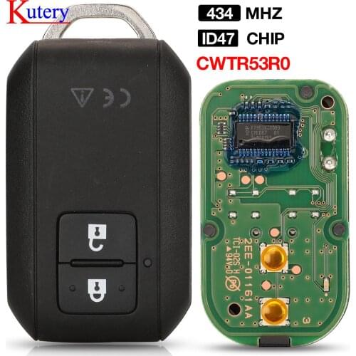 Kutery 2 Buttons 434MHZ FCCID CWTR53R0/743G44 FSK PCF7953X HITAG 3 ID47 CHIP Remote Control Car Key For Suzuki Swift 2017