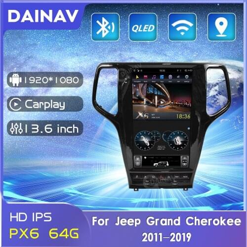 13.6 inch 2 Din Android stereo Player DVD Multimedia System For Jeep Grand Cherokee 2011-2019 Car radio auto GPS Navigation HD