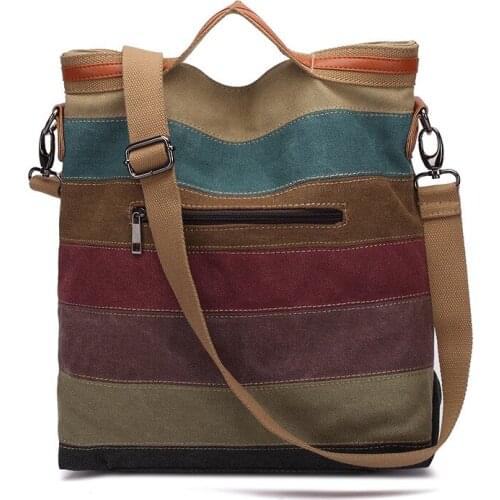 New Arrival Fashion Female Stripe Crossbody Bag Ladies One-Shoulder Bags Large Capacity Handbag