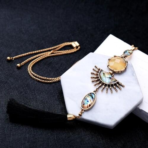 6 Different Style Shape Necklace Long Tassel Chains 2018 For Girls Alloy Ladies Simple Design Pendant Necklaces Jewelry
