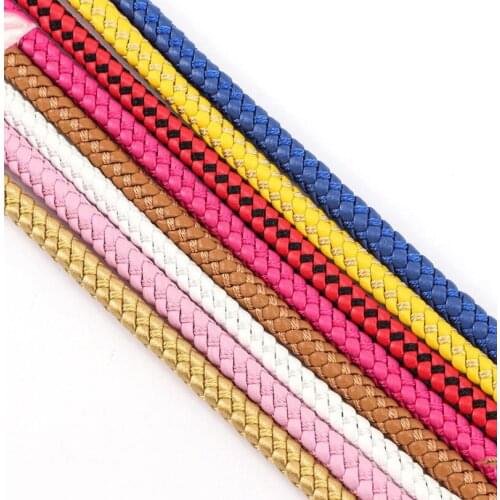 7-8mm Braided Microfiber Leather Rope String +1m Leather String Cord For DIY Bracelet Jewelry Craft Making Findings Accessories