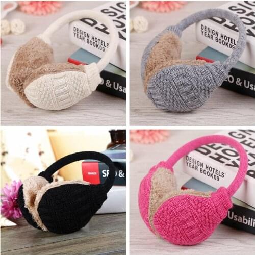 Plush Winter Ear Warmers 2020 New Warm Ear Muffs Winter Knitted Earmuffs For Women Winter Ear Protector Cover
