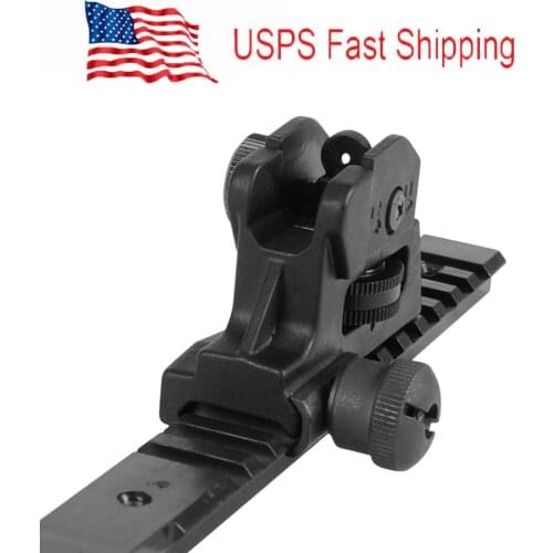 Detachable Dual Apertures A2 Rear Sight BUIS Fits 20mm Mount All Flat Tops of Hunting Gun Rifle Sight Accessories