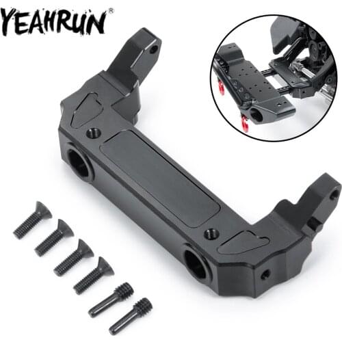 YEAHRUN RC Car Servo Relocation Front Bumper Mount with Screws for 1:10 RC Crawler Axial SCX10 III AXI03007 Upgrade Bumper Parts