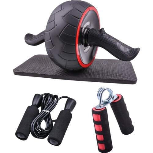Home Gym Abdominal Exercise Workout Equipment Power Ab Wheel Roller Jump Rope For Bodybuilding Fitness Muscle Boxing Training