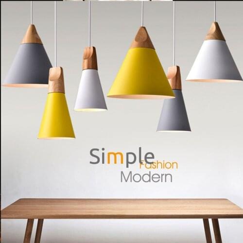 Nordic Modern Restaurant Small Chandelier Single Head Living Room Bedroom Pendant Light Mini Lampshade LOFT Chandelier Lighting