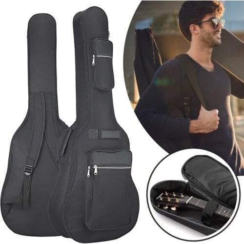 Acoustic Guitar Bag Double Strap Sponge Backpack Acoustic Guitar Bag Musical Instrument Equipment Storage Organizer For Outdoor