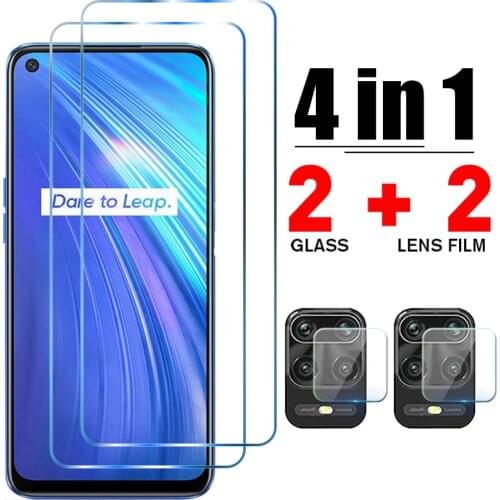 4in1 Tempered Glass for Realme GT Neo Narzo 30 5G 30A Q3 Pro Camera Len Screen Protector for Realme 8 Pro 7 C21 C25 C3 C11 Glass