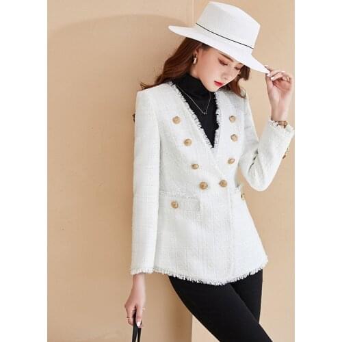 Ladies Office Formal Blazers Jackets Coat Long Sleeve Autumn Winter for Women Business Work Wear OL Styles Outwear Blaser Tops