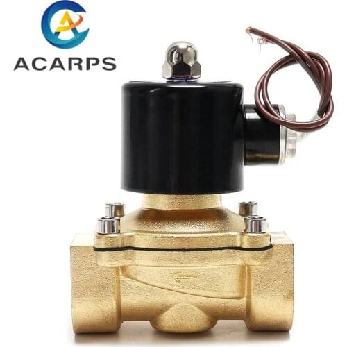 1/2" 3/4" 1" 1-1/4" 1-1/2" 2" inch Normally Closed Brass Solenoid Valve 220VAC 24 hours Continuous operation Solenoid Valve
