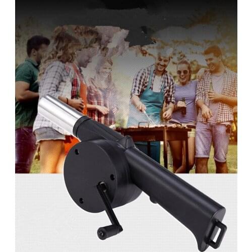 1PC Barbecue Hand-cranked air blower,BBQ Fan Grill Picnic Camping Mangal Make Fire Tools Soplador Barbacoa Churrasco QA 050