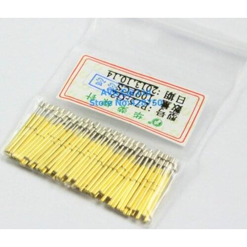 100 Pieces P75-G2 Dia 1.02mm 100g Spring Test Probe Pin