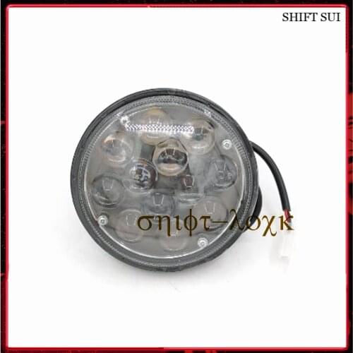 12V-80V All Aluminum 12 Beads LED Round Headlight 5 Inch LED Circular Lamp for Citycoco Electric Scooter Accessories
