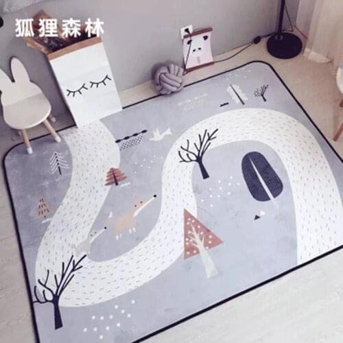 150X190CM Crystal Cashmere large Area Carpets For Living Room Cartoon Children Bedroom Rugs And Carpets Kids Play Mat Rug