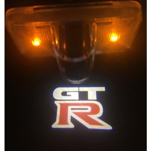 2pcs GT R Logo Projector Lamp Automobile Car Door Light For Nissan GTR R34 / R35 Nissan Nissan Shadow Courtesy Light Lmap