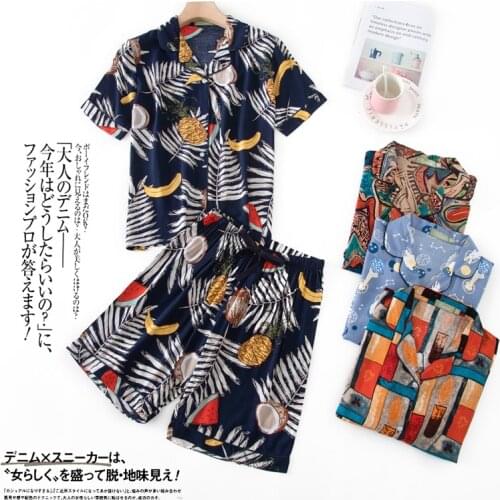 2 Piece Woman Set Summer Pajamas Suits Plus Size Short-sleeved Shorts Cotton Silk Fashion Retro Home Wear Conjuntos De Mujer