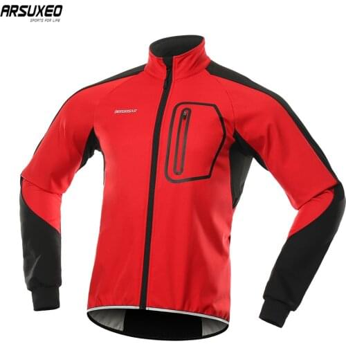BG Men Cycling Jacket Winter Fleece Windbreaker Waterproof Bike Jacket MTB Coat Soft Shell Bicycle Clothing Reflective BG011