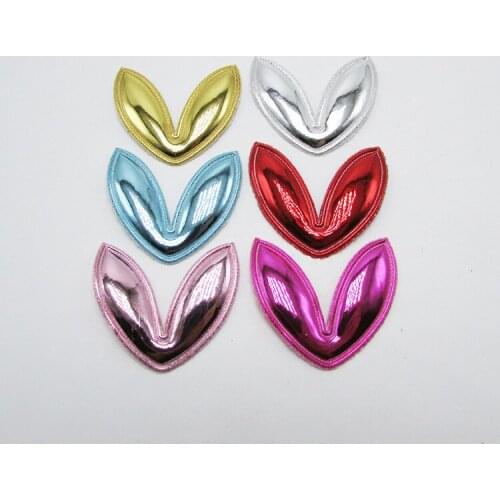 50pcs Fashion DIY Accessories Solid Cute PU Rabbit Ears DIY Hairpin Parts Kawaii Bunny Ears DIY Materials Hair Accessories