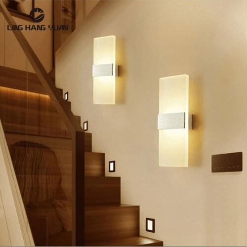 7w Lustre Modern Led Wall Lamp Bedside Light Staircase light Sconce Wall Light Sliver&Black&Gold Metal Wandlamp Indoor Lighting