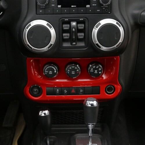 ABS Car Console Air Condition Switch Control Trim Panel Cover Frame for Jeep Wrangler 2011-2016 Car Styling