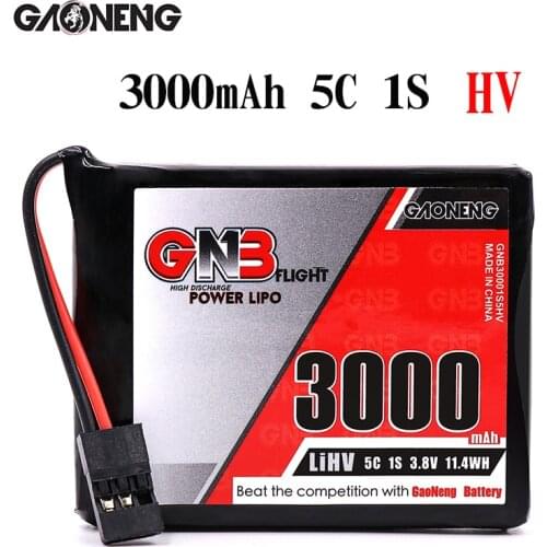 Gaoneng GNB 3.8V 3000MAH 1S 5C HV LiPo Battery for Sanwa MT-44 FH4T Remote Controller