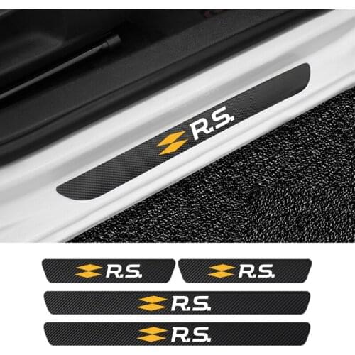 Car Emblems Waterproof Carbon Fiber Sticker Protective Sticker for Renault koleos duster megane 2 logan renault clio Fluence