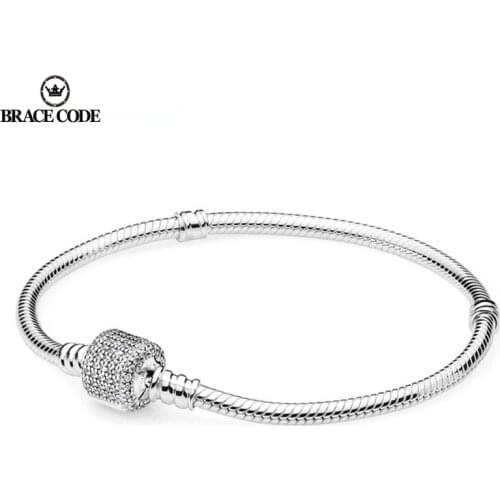 Hot Sale Silver Plated Basic Snake Chain Fit Fine Bracelet DIY Charms Beads Jewelry Original Bracelets & Bangle For Women