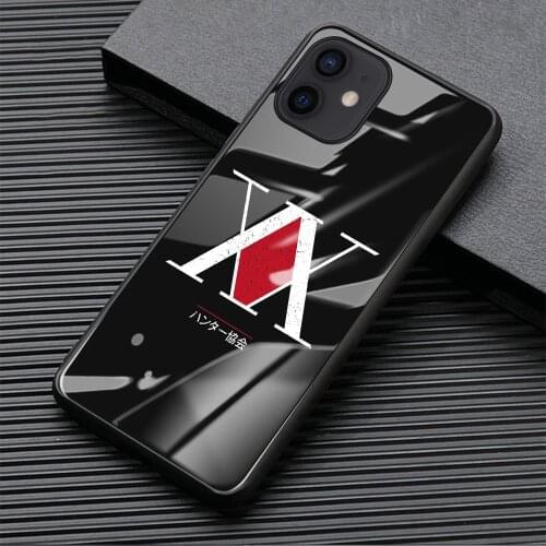 Anime hunter x hunter Tempered Glass cover Case For iPhone 11 12 mini PRO MAX SE 2020 6 6s 7 8 Plus X XR XS Soft TPU case