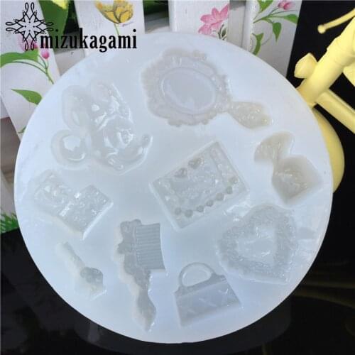 UV Resin Jewelry Liquid Silicone Mold Handbag Pendant Molds For DIY Intersperse Decorate Making Jewelry Resin Mold