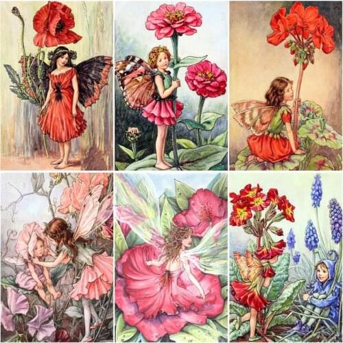 CHENISTORY Acrylic Painting By Numbers For Adults With Frame 60x75cm Flowers Girl Modern Wall Art Picture By Numbers For Diy Gif