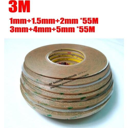 Combined 6 Rolls (1mm/1.5mm/2mm/3mm/4mm/5mm) *55M Original 300LSE Clear Strong Adhesion Sticky for iphone Samsung HTC LCD Screen