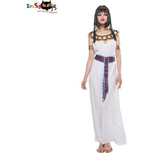 Eraspooky Egyptian Queen Costume Women Halloween Costume For Adult Queen of Egypt Fancy Dress Costume