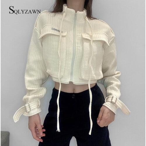 Cool Women Moto Short Jacket Autumn Winter Coat Women Jacket Thick Warm Cropped Jackets Overcoat Zipper Patchwork Bomber Outwear