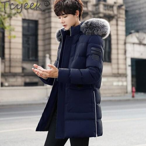 Jacket Winter Men Clothing Streetwear Down Cotton Coat Man Thick Warm Big Fur Hooded Parkas Ropa De Hombre Hiver 669999