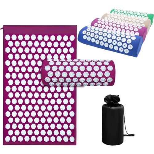 Acupuncture Massage Pad Yoga Mat Acupoint Massage Pad Massage Cushion Acupressure Relieve Stress Back Body Pain Spike Mat/Pillow