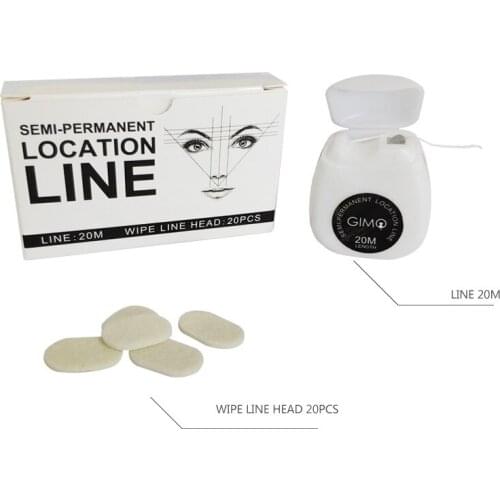 Microblading pre inked mapping string locktion line with color eyebrow tint mixer brow mapping for PMU tattoo supplies Measuring