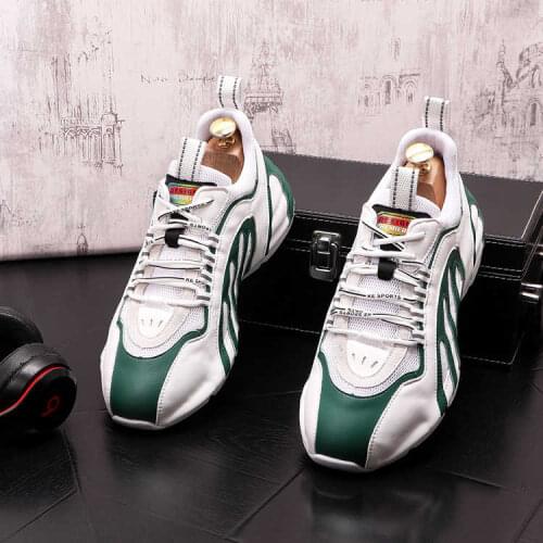 Leather Men Sneakers Hip Hop Men Shoes Designer Platform Flats High Quality Casual Tennis Zapatillas Hombre