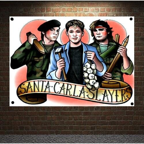 SANTA CARLA SLAYERS Tattoo Banners Canvas Painting Wall Art Print Posters Home Decor Mural Hanging Flag 4 Gromments in Corners