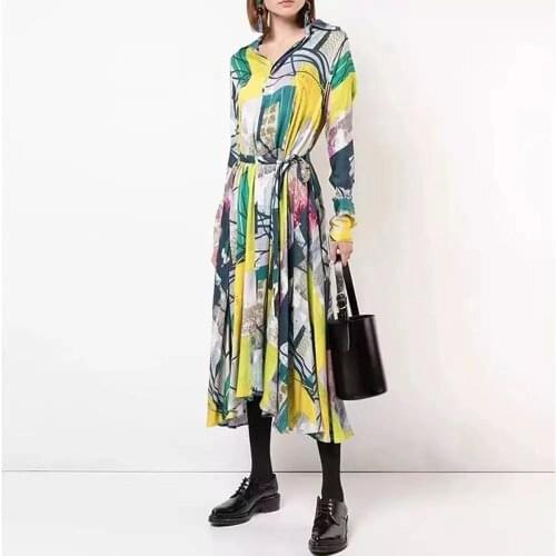 IVY HE High Quality Summer Dress Woman Clothing Cardigan Loose Waist Irregular Casual Midi Long Dress Traf Robe ZA Party Dresses