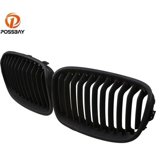 POSSBAY Car Grille for BMW 1-Series F21 3-door 125i/M135i/M135iX 2012-2015 Pre-facelift Matte Black Front Kidney Car Grilles