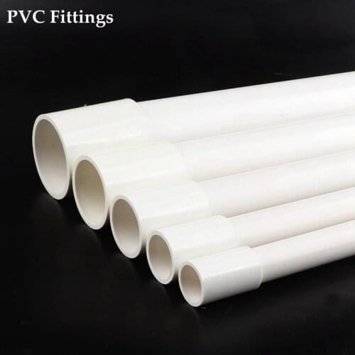 1pc 50mm PVC Pipe Joints Garden Water Connectors Farm Irrigation System Fittings Square Water Fountain Pipe Straight Adapter